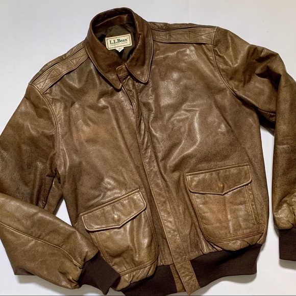 L.L Bean Jacket Leather Vintage 44 - Picture 1 of 7